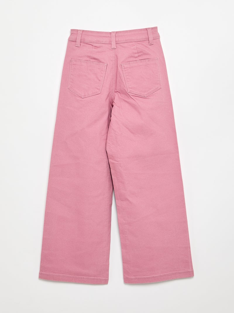 Wide leg broek zonder zakken aan de voorkant Rose - Kiabi