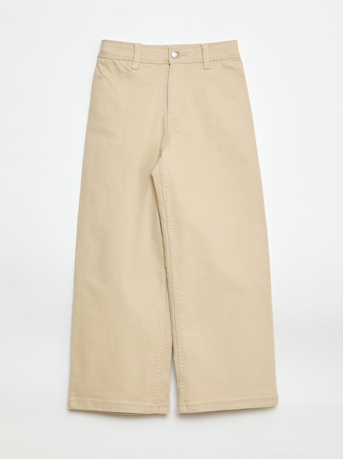 Wide leg broek zonder zakken vooraan - Kiabi