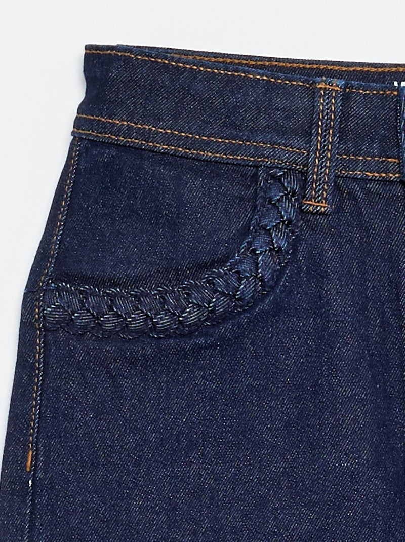 Wide leg fit broek Blauw - Kiabi