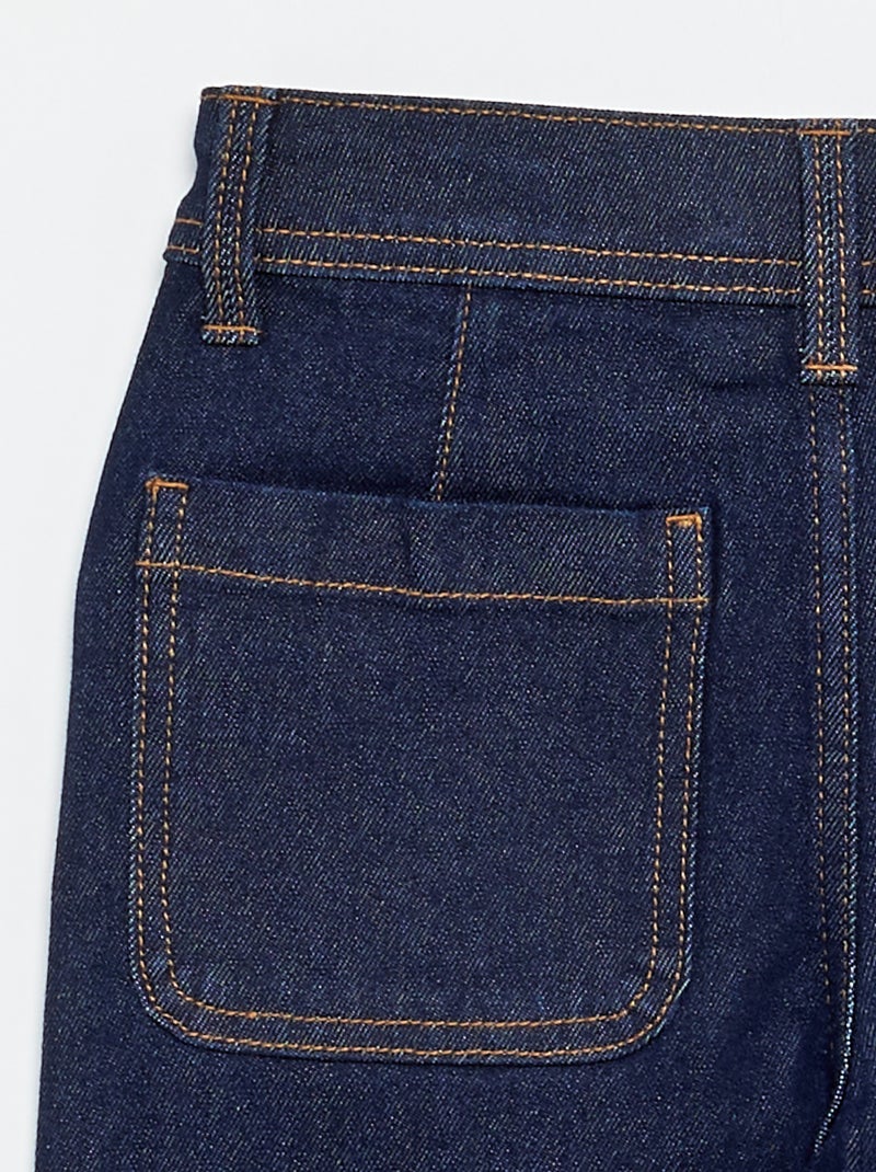 Wide leg fit broek Blauw - Kiabi