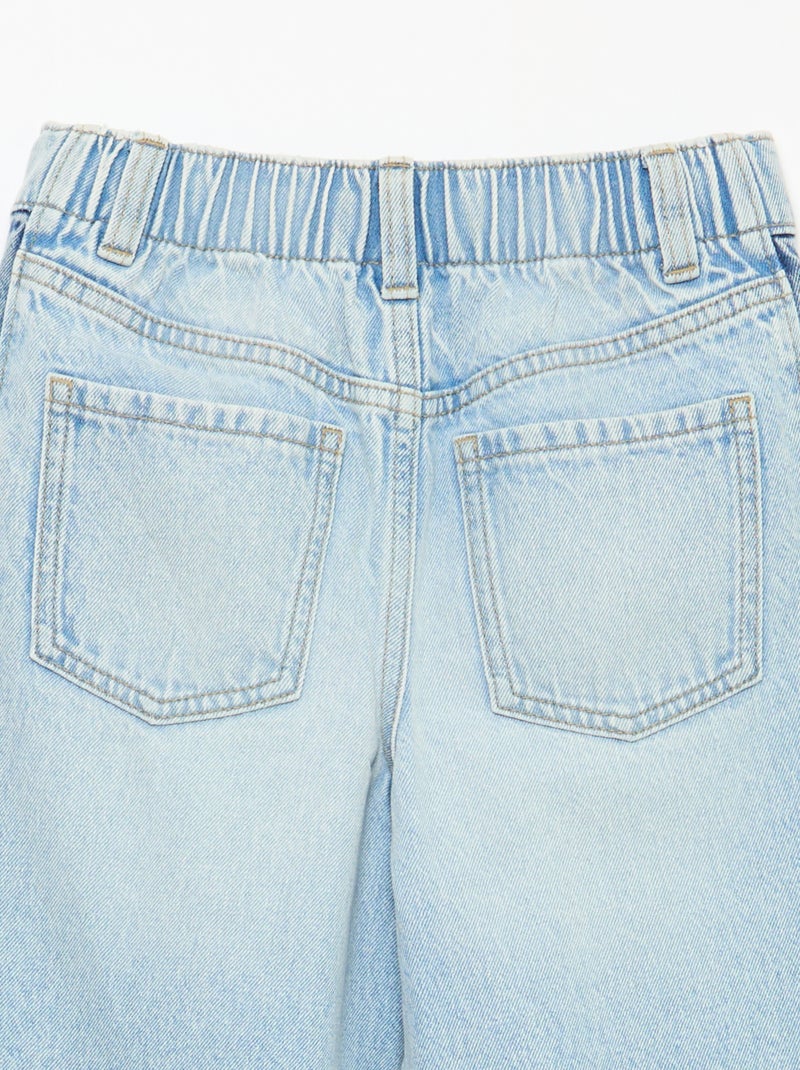 Wide leg fit broek / broek met wijde pijpen in 2 kleuren Blauw - Kiabi