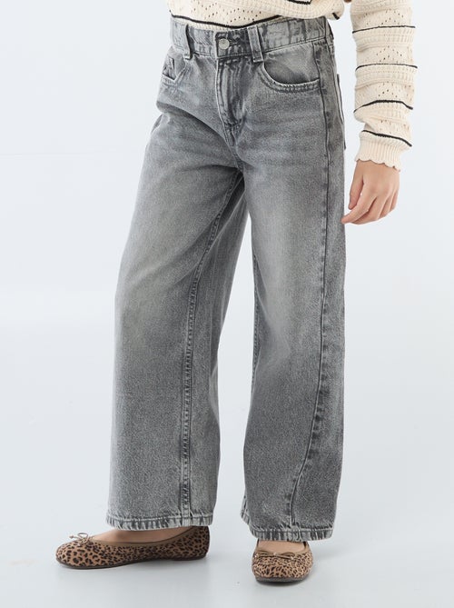 Wide leg fit broek / broek met wijde pijpen in 2 kleuren - Kiabi