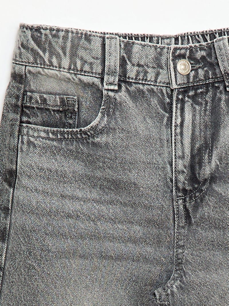 Wide leg fit broek / broek met wijde pijpen in 2 kleuren Grijs - Kiabi