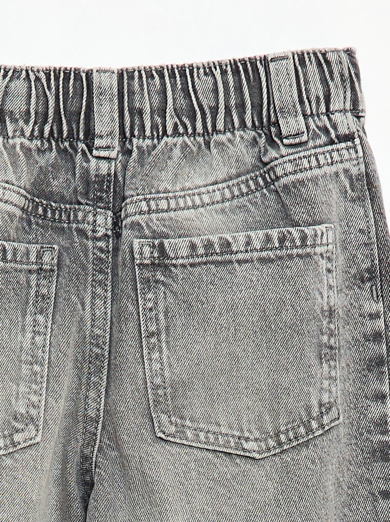 Wide leg fit broek / broek met wijde pijpen in 2 kleuren Grijs - Kiabi