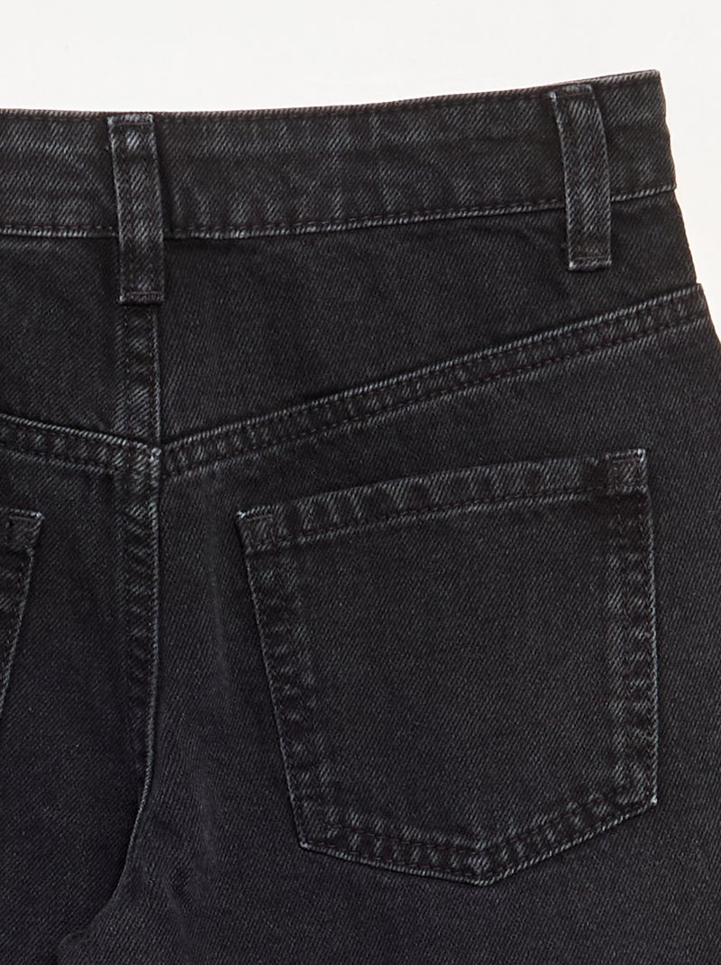 Wide leg fit broek met zilverkleurige fantasie studs Zwart - Kiabi