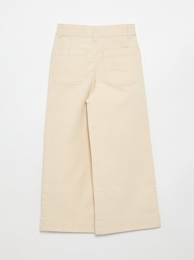 Wide leg fit broek Wit - Kiabi