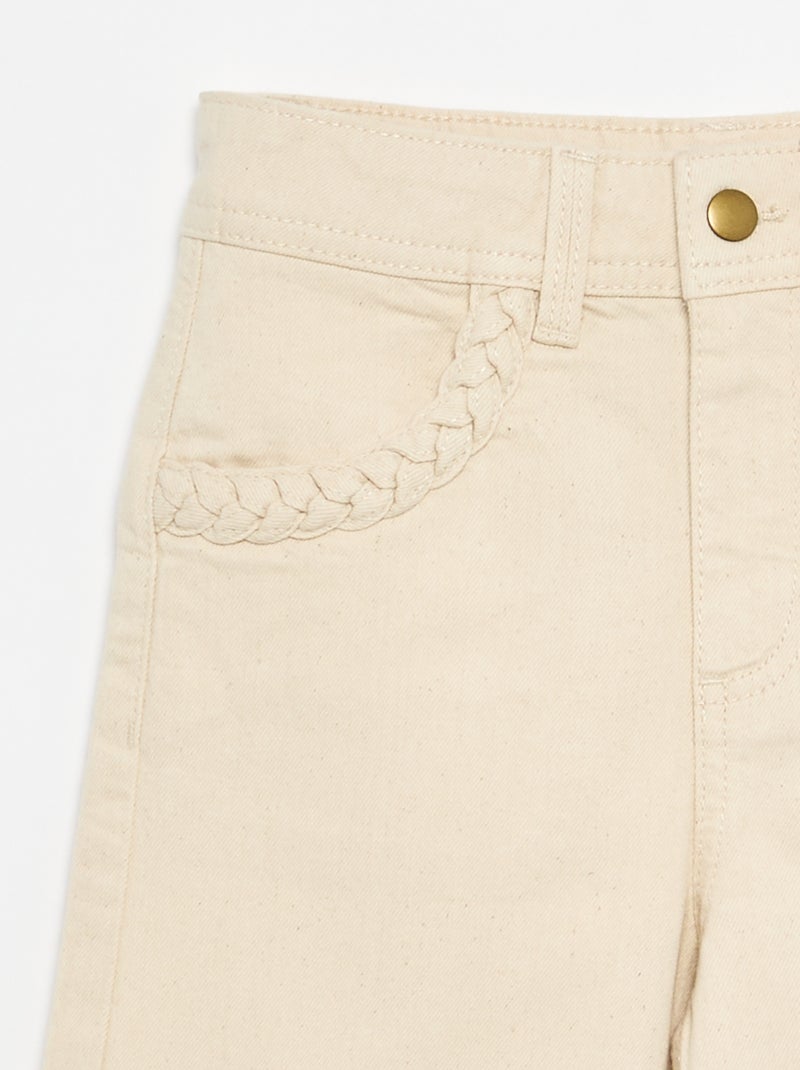 Wide leg fit broek Wit - Kiabi
