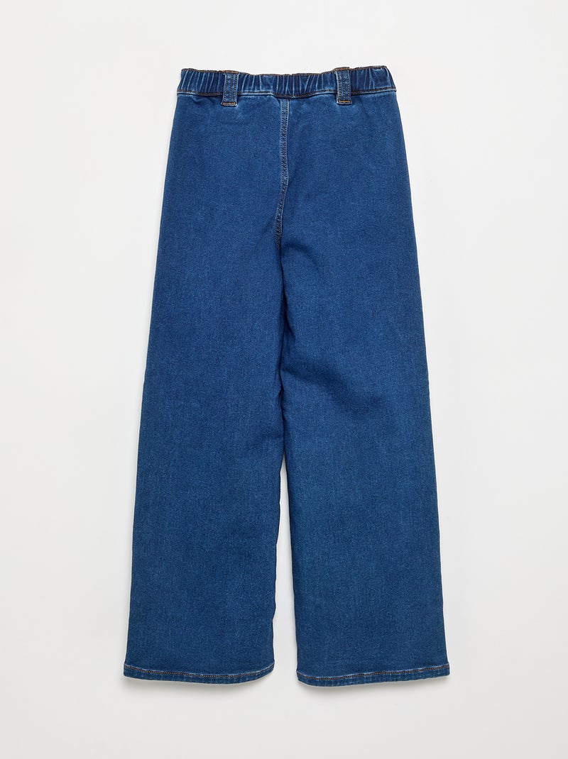 Wide leg-jeans - gemakkelijk aan te trekken collectie Blauw - Kiabi