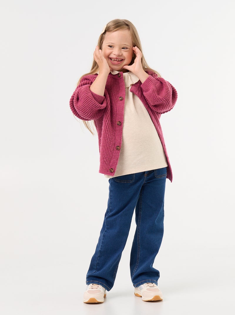 Wide leg-jeans - gemakkelijk aan te trekken collectie Blauw - Kiabi