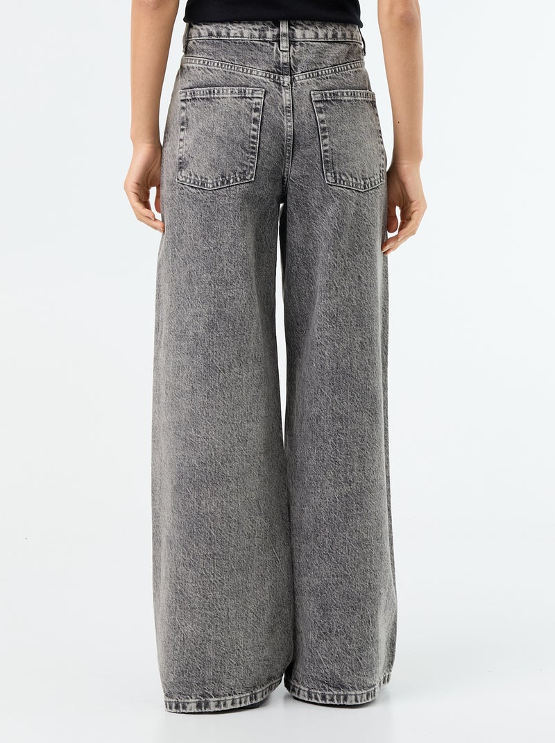Wide leg-jeans Grijs - Kiabi