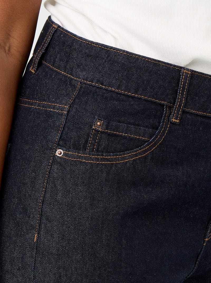 Wide leg-jeans met 5 zakken Blauw - Kiabi