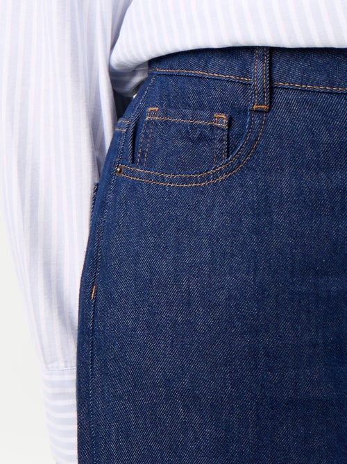 Wide leg jeans met fantasieknopen aan de zijkanten - Kiabi