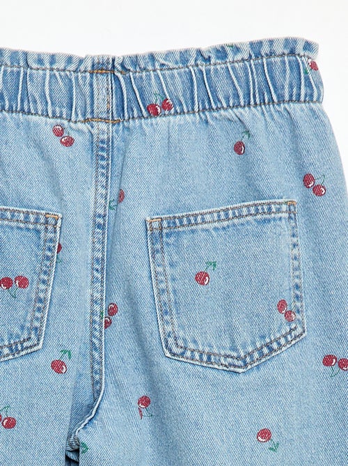 Wide leg jeans met fantasieprint - Kiabi