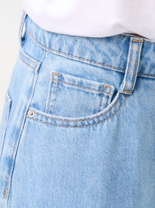 Wide leg-jeans met fantasievolle strikken aan de zoom - Kiabi