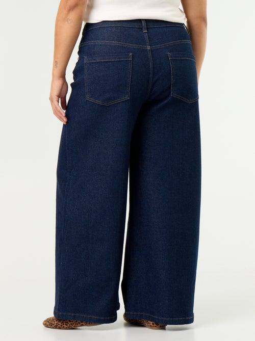 Wide leg jeans met goudkleurige details - Kiabi