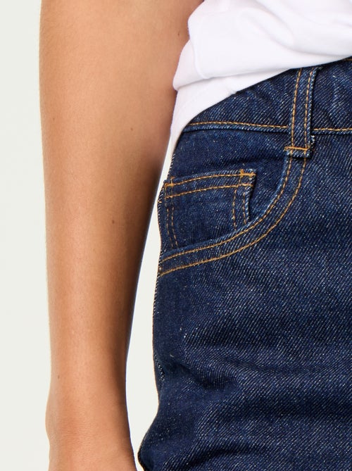 Wide leg jeans met omslag onderaan - Kiabi