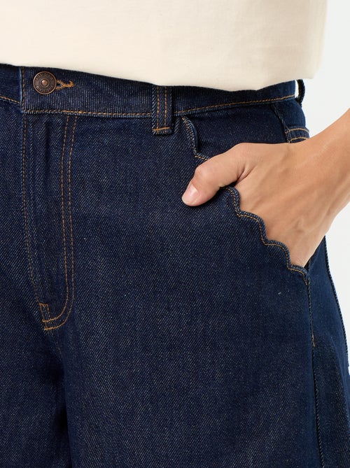 Wide leg-jeans met uitgesneden zakken - Kiabi Wide leg-jeans met uitgesneden zakken - Kiabi