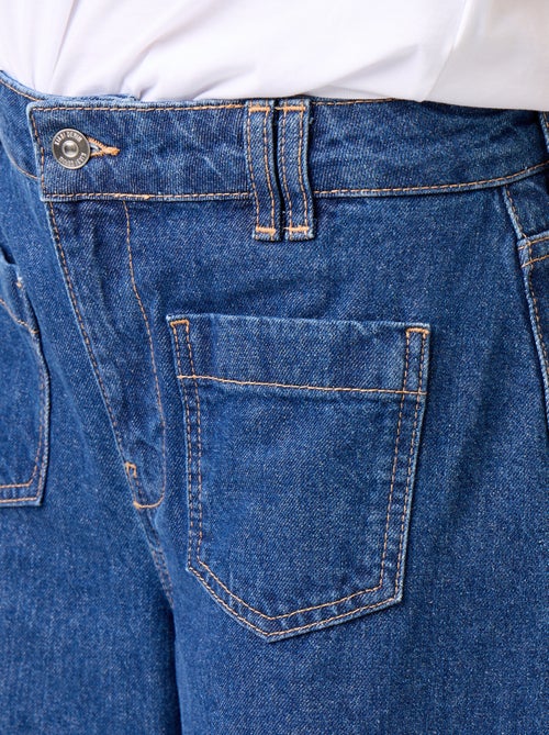Wide leg jeans / ruimvallend model met opgestikte zakken - Kiabi