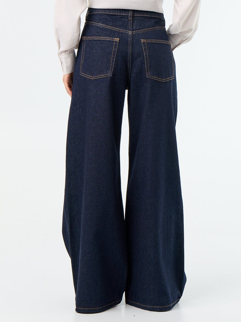 Wide leg jeans / wijde pasvorm Blauw - Kiabi