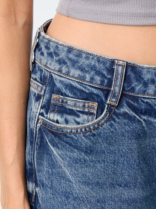 Wide leg jeans / wijde pasvorm met motief - Kiabi