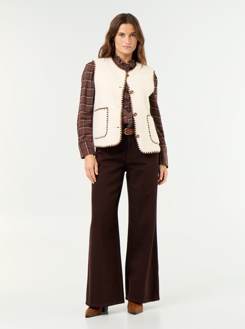 Wide leg jeans / wijde pasvorm met motief - Kiabi Wide leg jeans / wijde pasvorm met motief - Kiabi