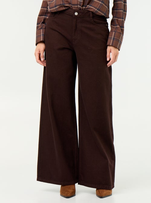 Wide leg jeans / wijde pasvorm met motief - Kiabi Wide leg jeans / wijde pasvorm met motief - Kiabi