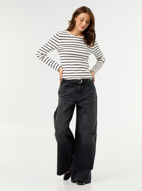 Wide leg jeans / wijde pasvorm - Kiabi