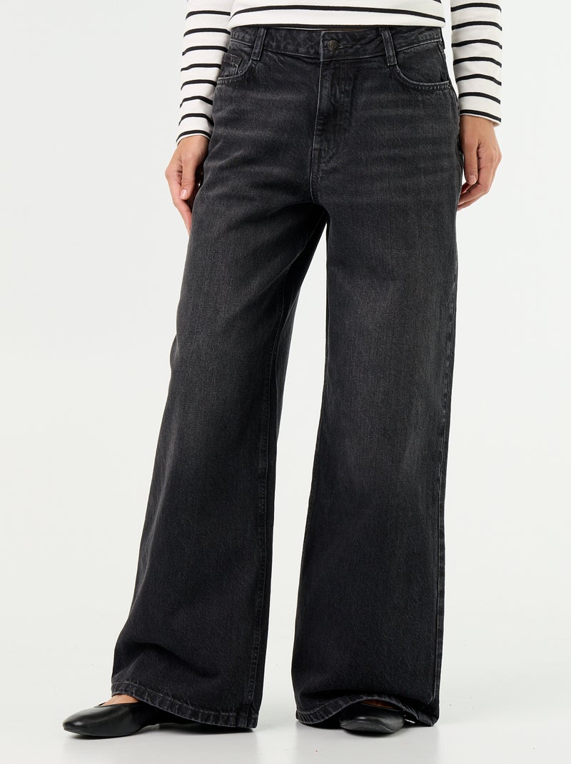Wide leg-jeans Zwart - Kiabi