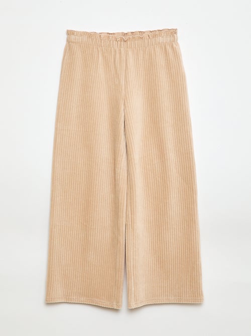Wide leg legging van ribfluweel - Kiabi