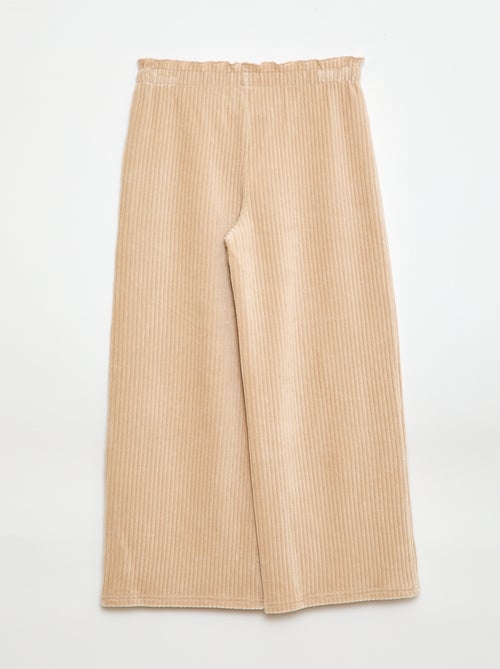 Wide leg legging van ribfluweel - Kiabi
