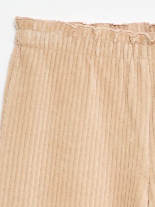 Wide leg legging van ribfluweel - Kiabi
