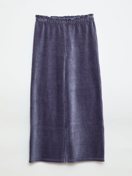 Wide leg legging van ribfluweel - Kiabi