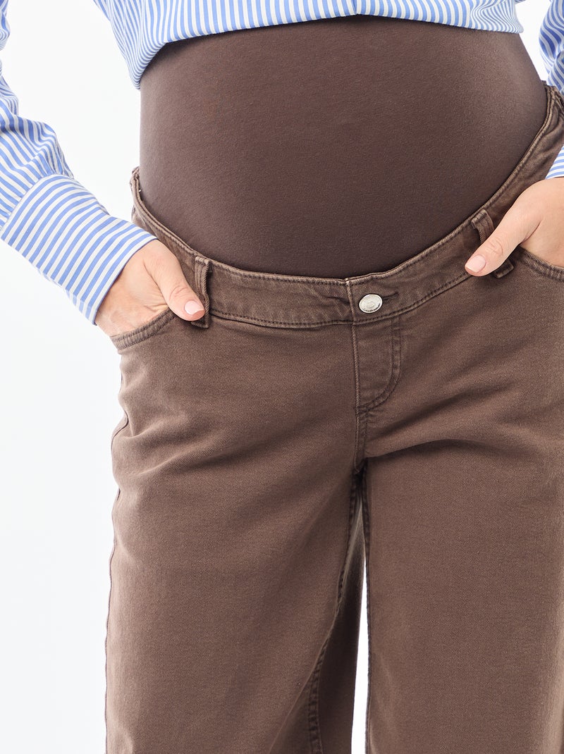 Wide leg zwangerschapsbroek Bruin - Kiabi