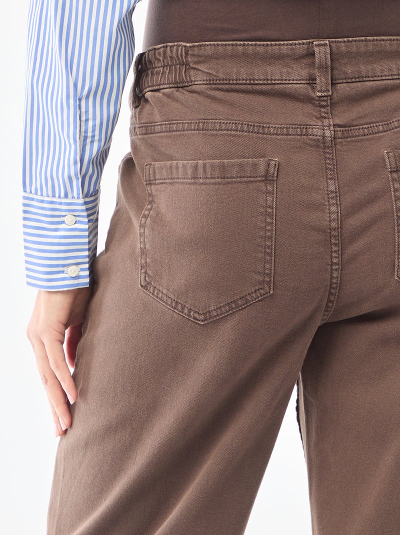 Wide leg zwangerschapsbroek Bruin - Kiabi