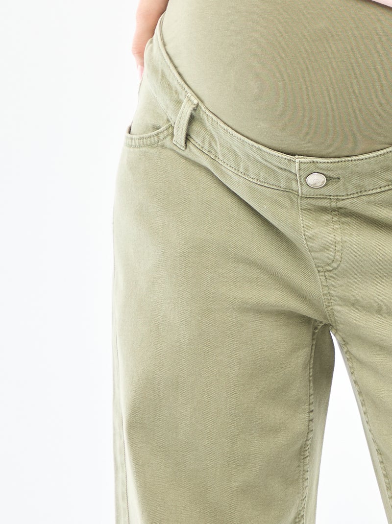 Wide leg zwangerschapsbroek Groen - Kiabi