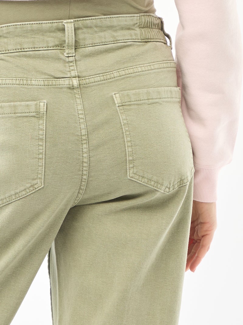 Wide leg zwangerschapsbroek Groen - Kiabi