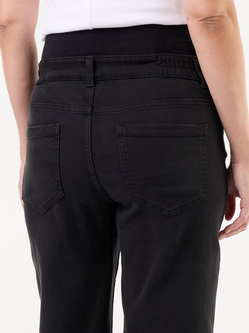 Wide leg-zwangerschapsbroek Zwart - Kiabi