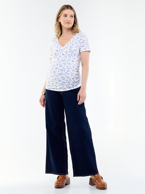 Wide leg zwangerschapsjeans - Kiabi Wide leg zwangerschapsjeans - Kiabi