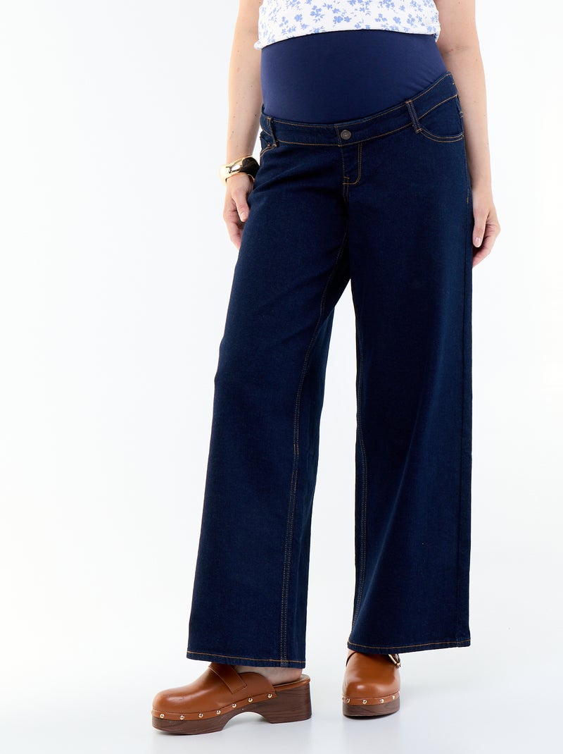 Wide leg zwangerschapsjeans Blauw - Kiabi