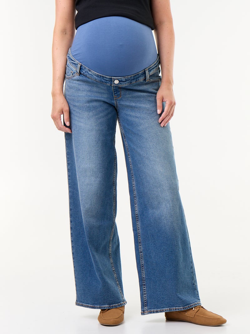 Wide leg zwangerschapsjeans Blauw - Kiabi