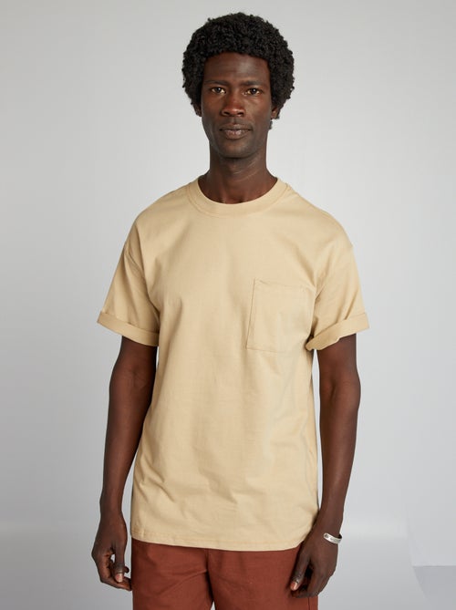 Wijd, effen T-shirt - Kiabi