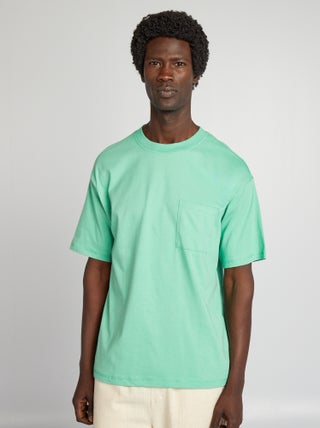 Wijd, effen T-shirt
