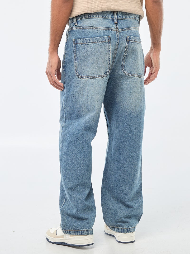 Wijd model / relaxed fit jeans met 5 zakken Blauw - Kiabi