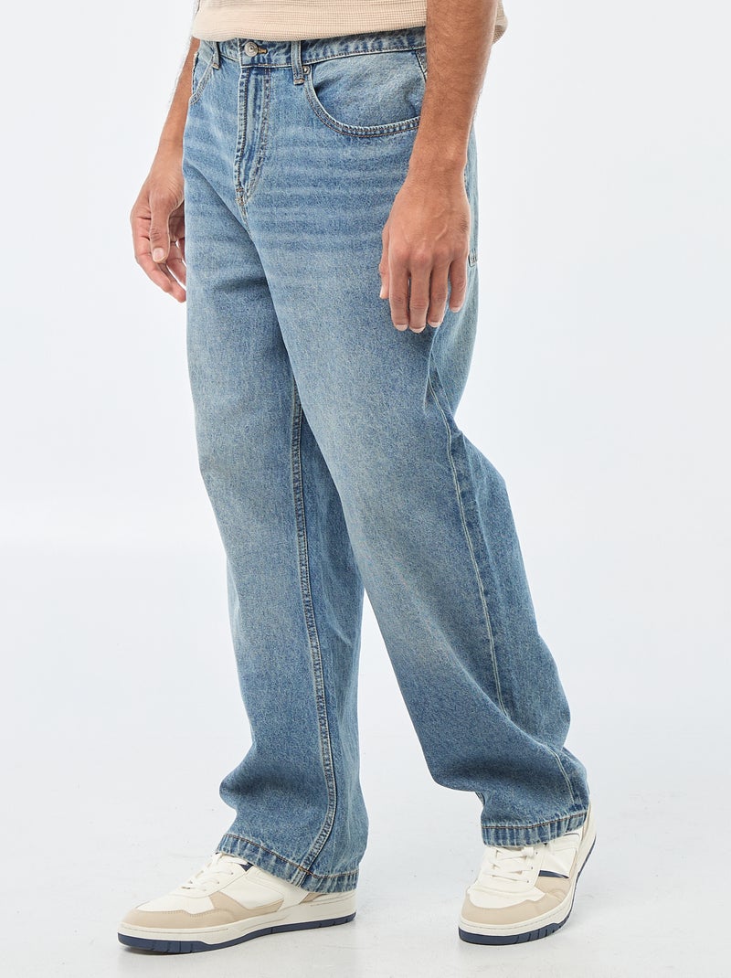 Wijd model / relaxed fit jeans met 5 zakken Blauw - Kiabi