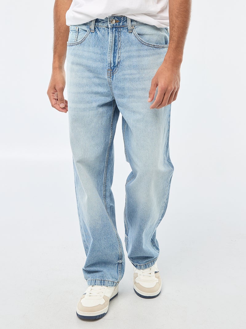 Wijd model / relaxed fit jeans met 5 zakken Blauw - Kiabi