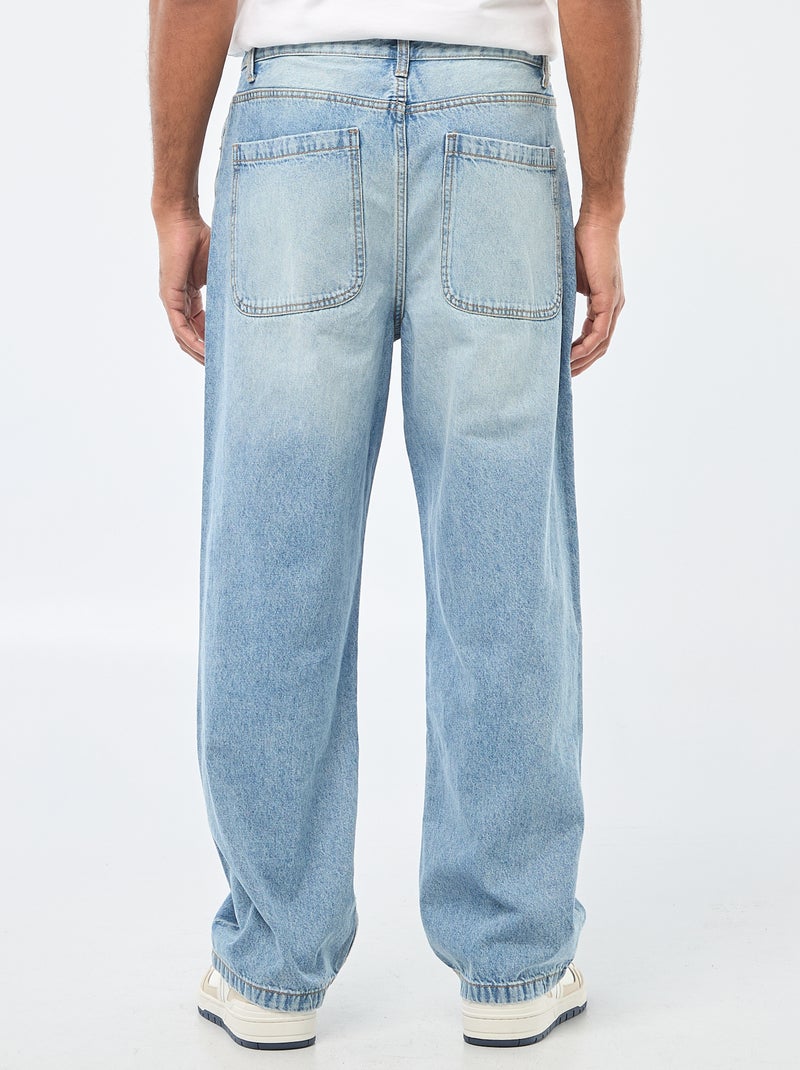 Wijd model / relaxed fit jeans met 5 zakken Blauw - Kiabi