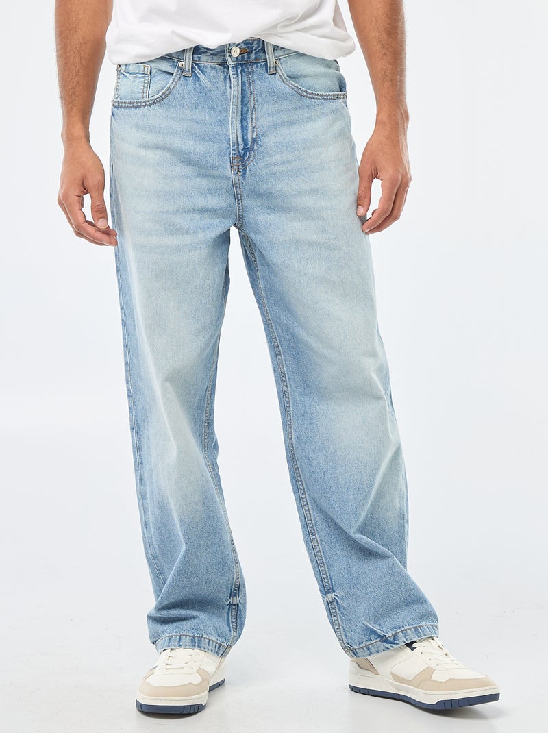 Wijd model / relaxed fit jeans met 5 zakken Blauw - Kiabi
