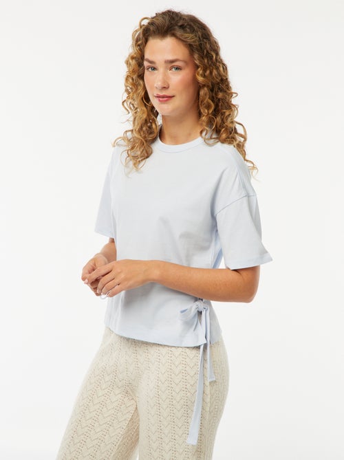 Wijd T-shirt met knopen - Kiabi
