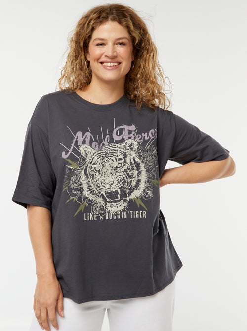 Wijd T-shirt met korte mouw - Kiabi