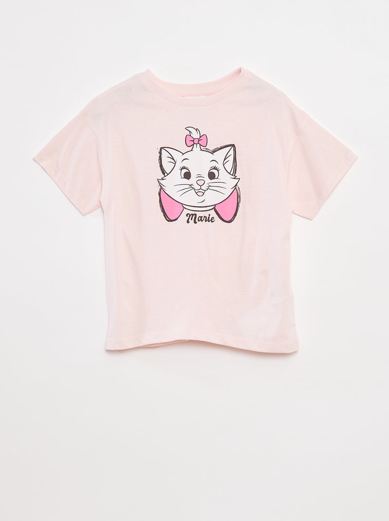 Wijd T-shirt met Marie-print Rose - Kiabi